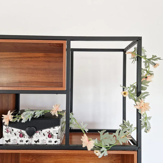 Planta artificiala curgatoare, Naimeed D5006, Roz-Alb, 1.7m