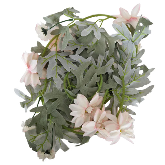 Planta artificiala curgatoare, Naimeed D5006, Roz-Alb, 1.7m