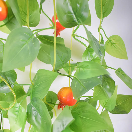 Planta artificiala curgatoare, inaltime 100cm, Naimeed D5015, model rodie, Rosu