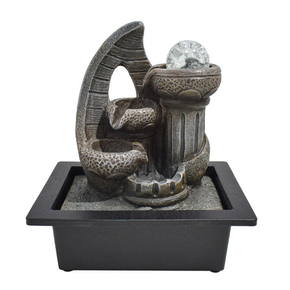 Fantana arteziana, Feng Shui, LED, pompa submersibila, Naimeed D5054, 23x18x29cm
