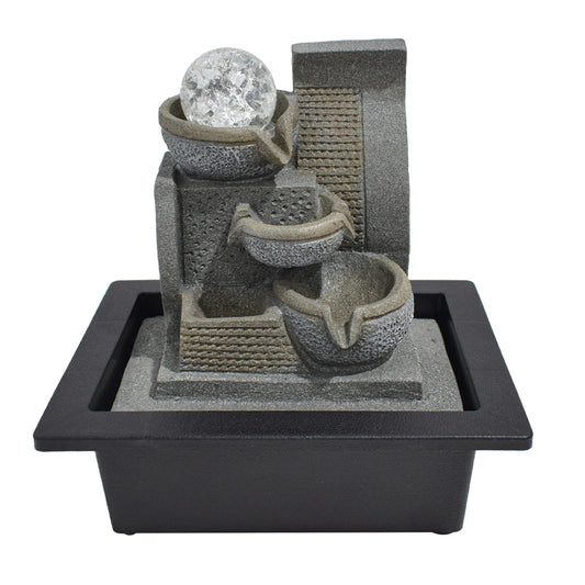 Fantana arteziana, Feng Shui, LED, pompa submersibila, Naimeed D5059, 23x18x26cm