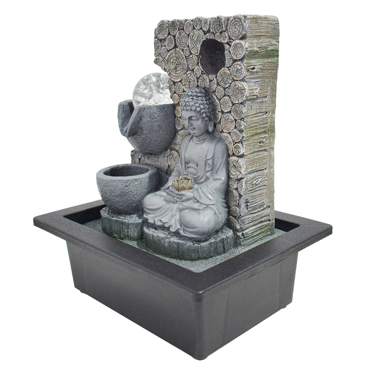 Fantana arteziana, Feng Shui, LED, pompa submersibila, Naimeed D5064, 23x17x29cm