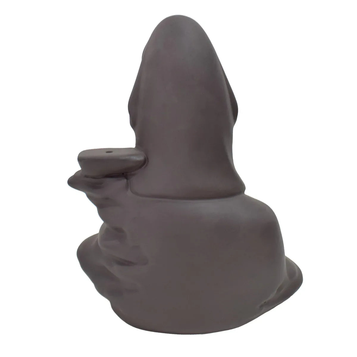 Suport conuri parfumate, Naimeed D5079, cascada de fum, aromaterapie, ceramica, Maro, 16x10x21cm