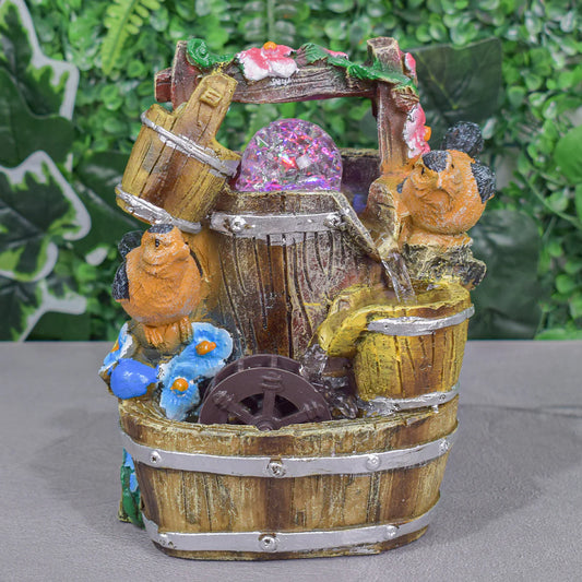 Fantana arteziana, LED, pompa submersibila, Naimeed D5088, 14x12x20cm