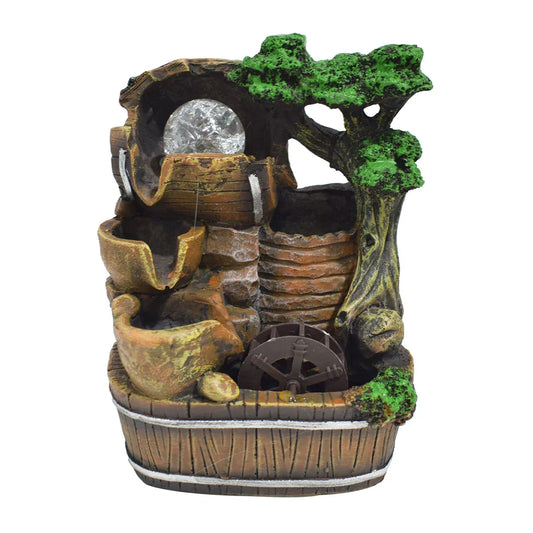 Fantana arteziana, LED, pompa submersibila, Naimeed D5090, 14x12x20cm