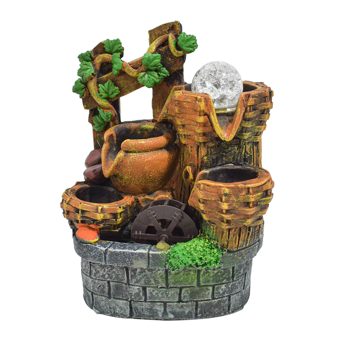 Fantana arteziana, LED, pompa submersibila, Naimeed D5091, 14x12x20cm