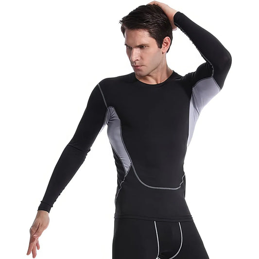 Echipament sportiv barbati, Naimeed D5148, costum compresie,marime M, Negru