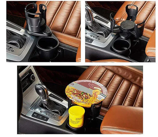 Suport auto pentru Pahare 2 in 1, Naimeed D5151, universal, Negru