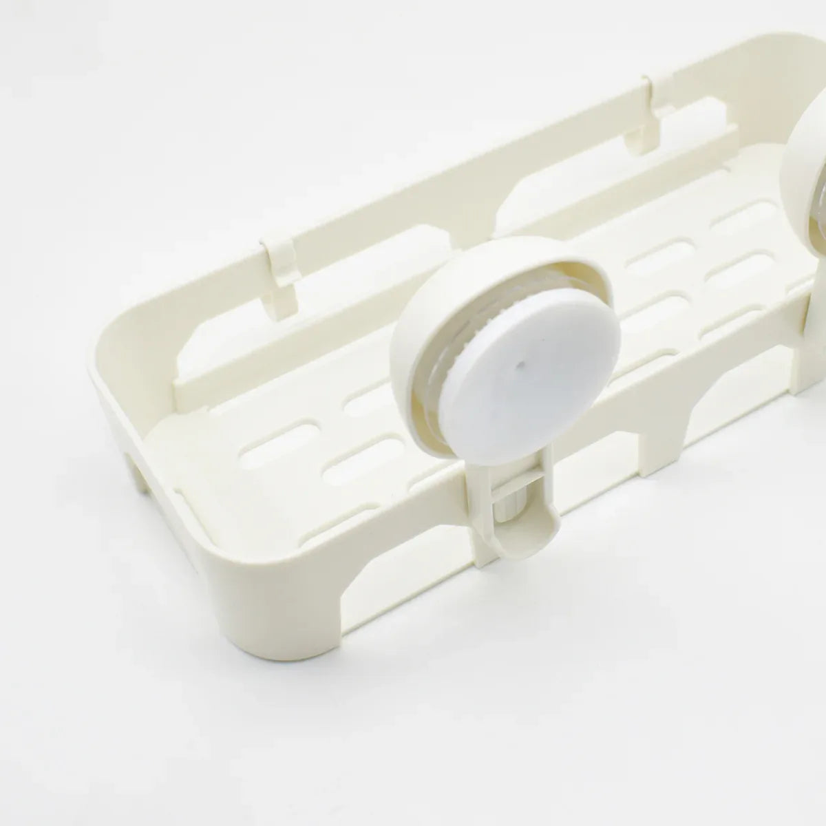 Etajera baie, bucatarie, multifunctional, ventuze silicon, Naimeed D5156, Alb