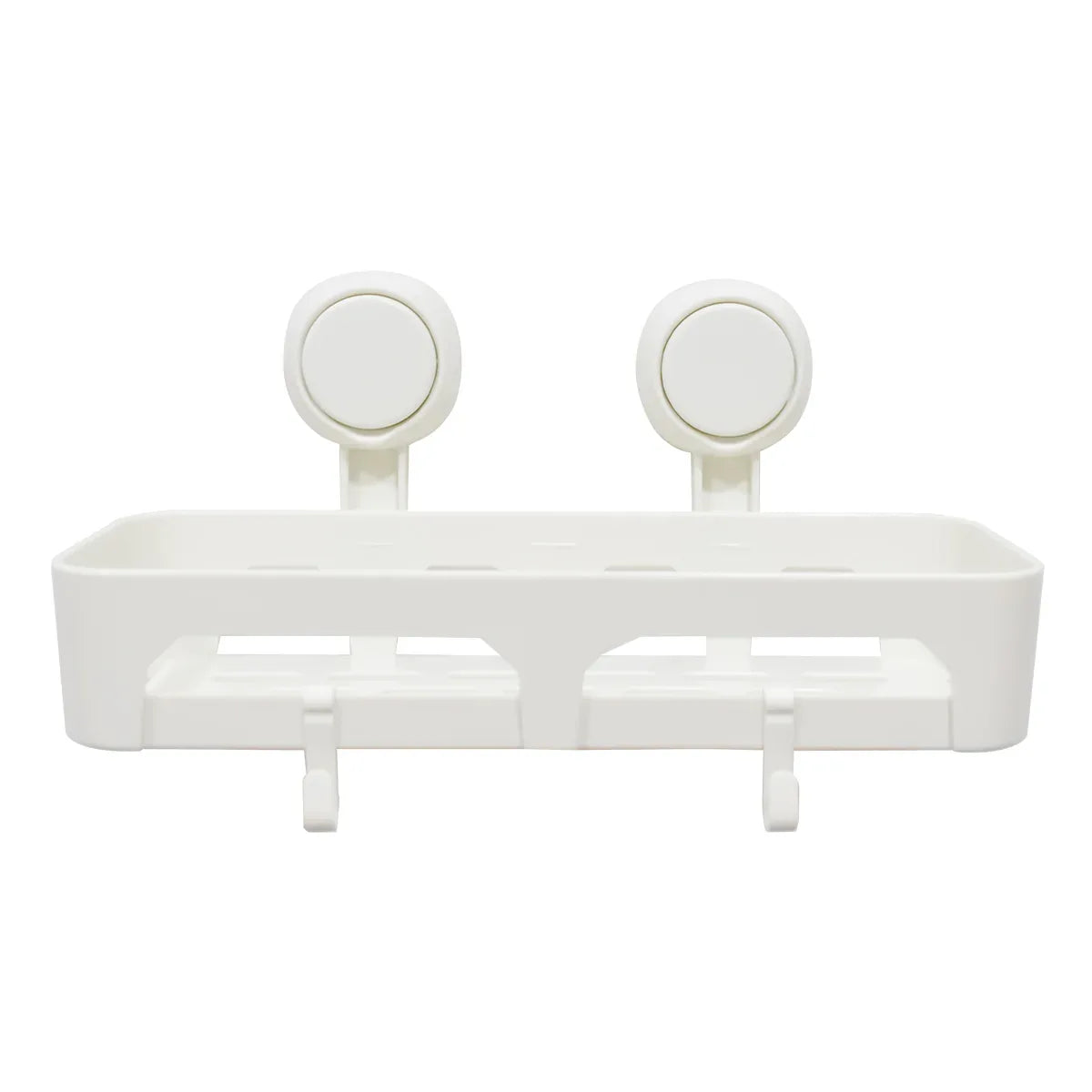Etajera baie, bucatarie, multifunctional, ventuze silicon, Naimeed D5156, Alb