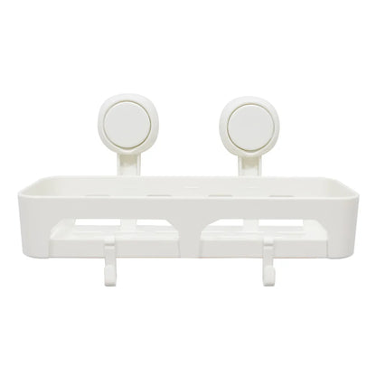 Etajera baie, bucatarie, multifunctional, ventuze silicon, Naimeed D5156, Alb
