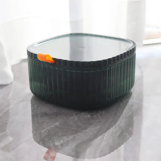 Cutie bijuterii, Naimeed D5176, 3 nivele, Verde