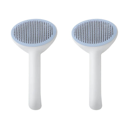 Set 2 perii cu mecanism de indepartare a parului, Naimeed D5178, pentru animale, Albastru