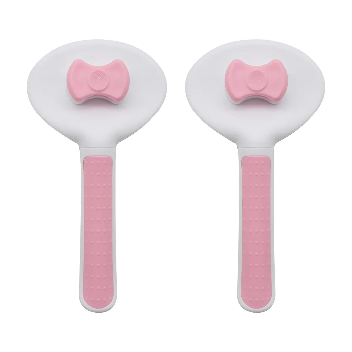 Set 2 perii cu mecanism de indepartare a parului, Naimeed D5178, pentru animale, Roz