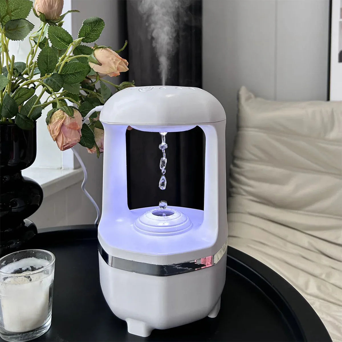 Umidificator camera, Naimeed D5215, cu tehnologie de picurare antigravitationala, Alb