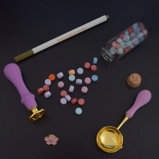 Set 6 piese, sigiliu ceara, Naimeed D5217, Mov