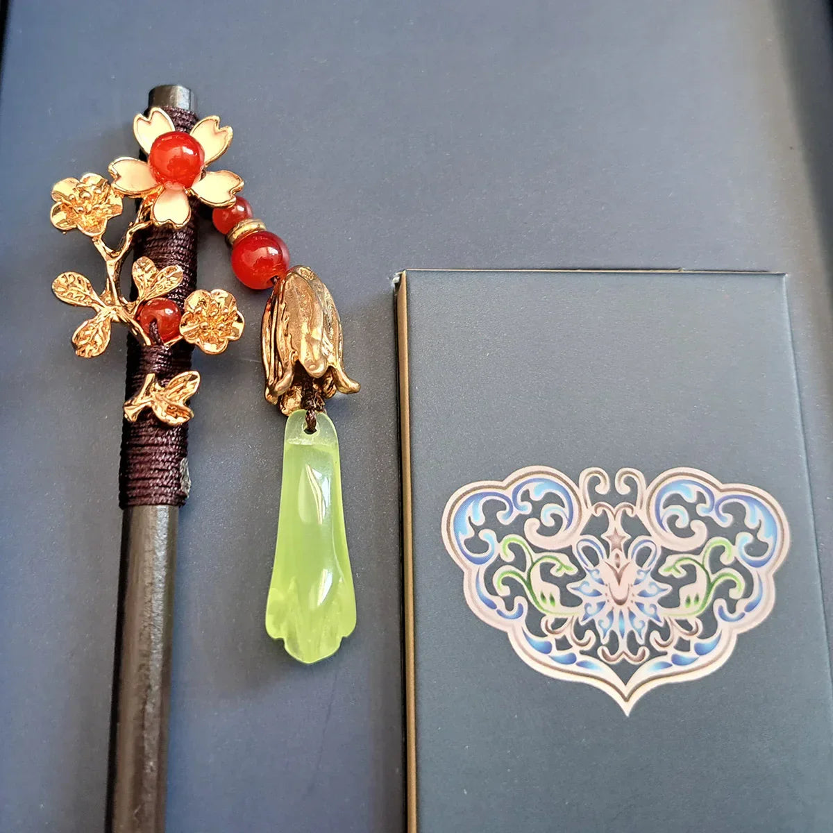 Set stilou cu penita, calimara, 5 rezerve, Naimeed D5225, model1