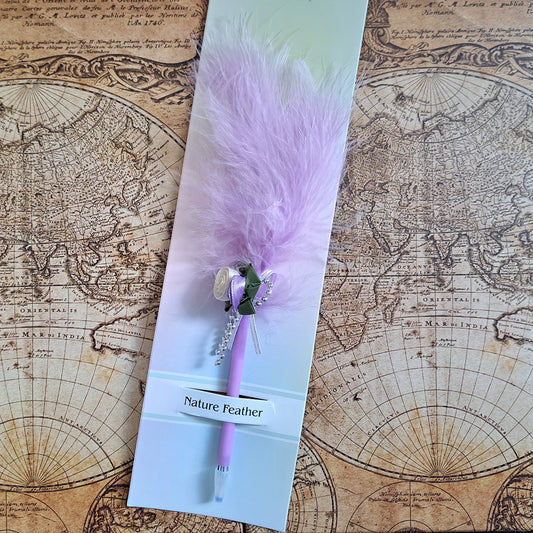 Pix Feather Writer, cu pana si accesoriu, elegant, Naimeed D5230, Mov