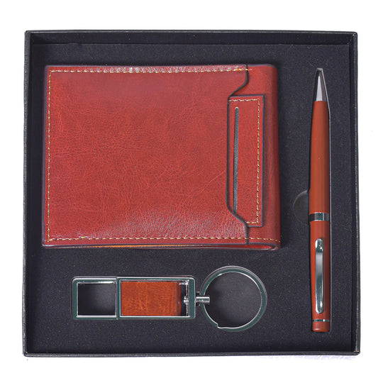 Set 3 piese, Naimeed D5249, pix, portofel, breloc, Maro