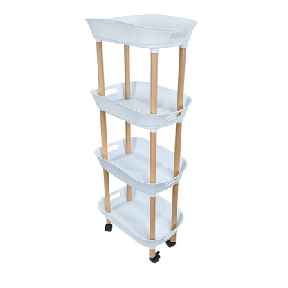 Raft multifunctional, 4 niveluri, Naimeed D5287, Gri, 45x28x107cm