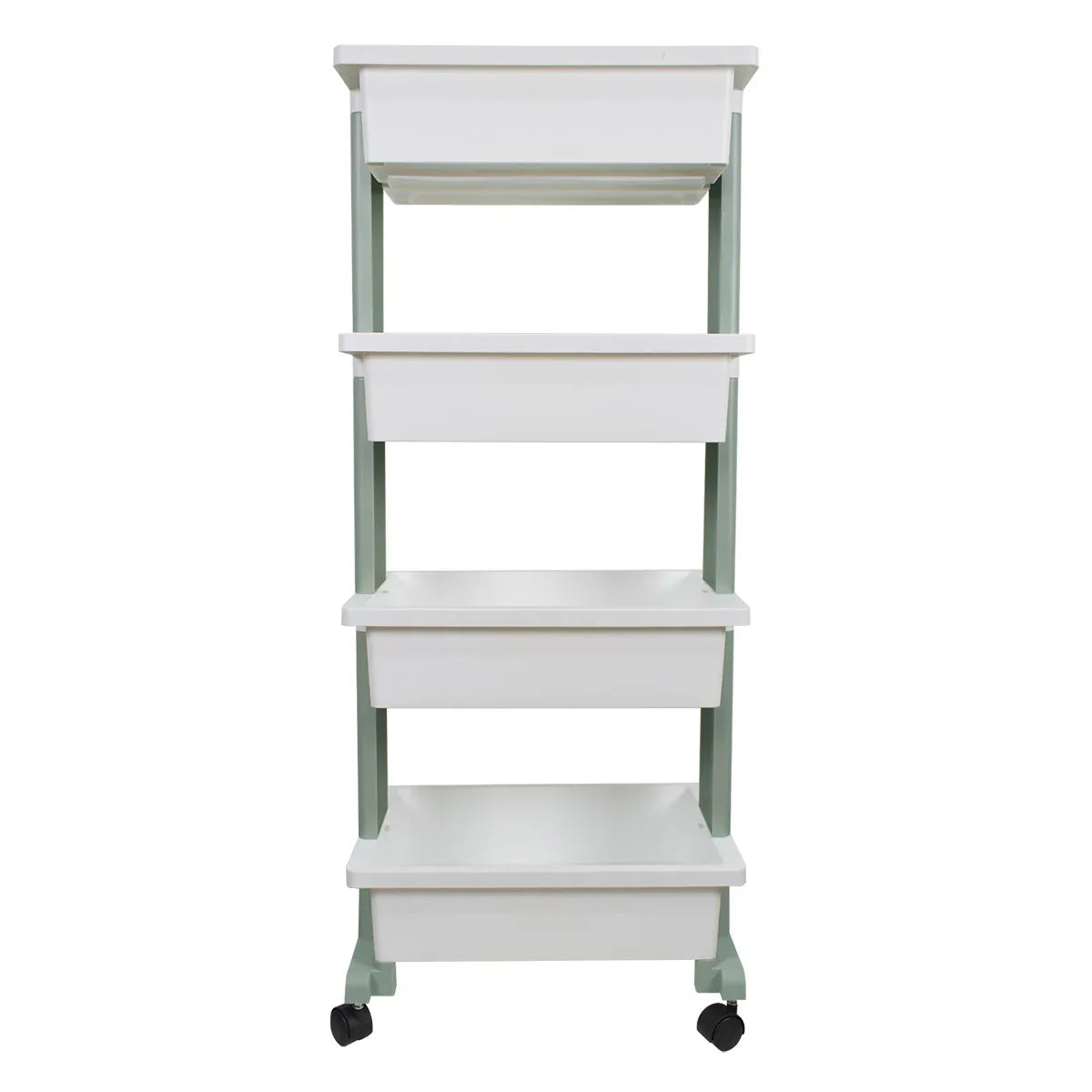 Raft multifunctional, 4 niveluri, Naimeed D5289, Alb/Turcoaz, 45x30x110cm