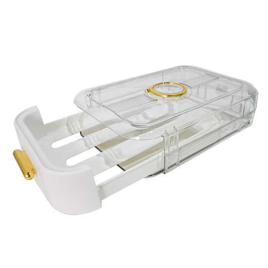 Cutie cu sertar pentru depozitare oua, Naimeed D5309, Alb, 23x34x9cm