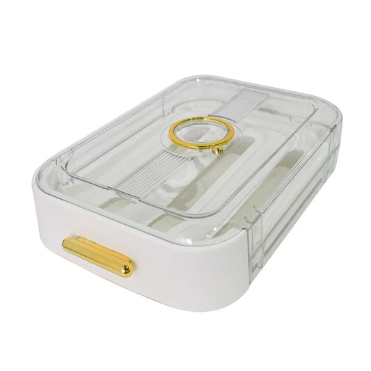 Cutie cu sertar pentru depozitare oua, Naimeed D5309, Alb, 23x34x9cm