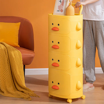 Raft multifunctional, 4 niveluri, model ratusca, Naimeed D5312, Galben, 38x30x100cm