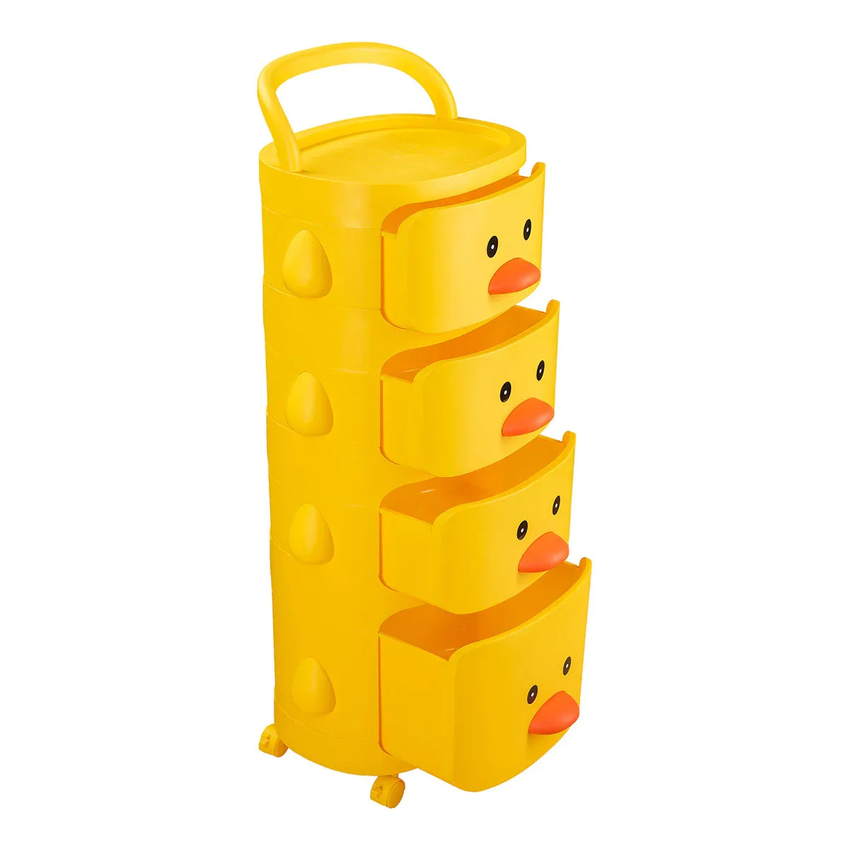 Raft multifunctional, 4 niveluri, model ratusca, Naimeed D5312, Galben, 38x30x100cm