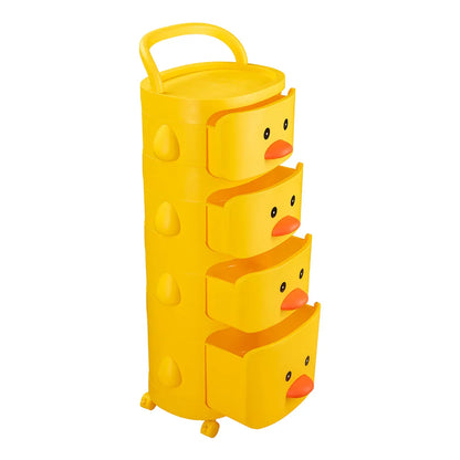 Raft multifunctional, 4 niveluri, model ratusca, Naimeed D5312, Galben, 38x30x100cm