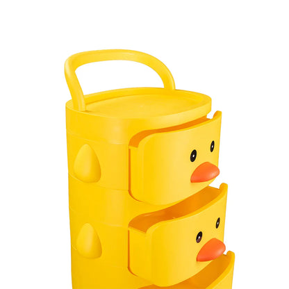 Raft multifunctional, 4 niveluri, model ratusca, Naimeed D5312, Galben, 38x30x100cm