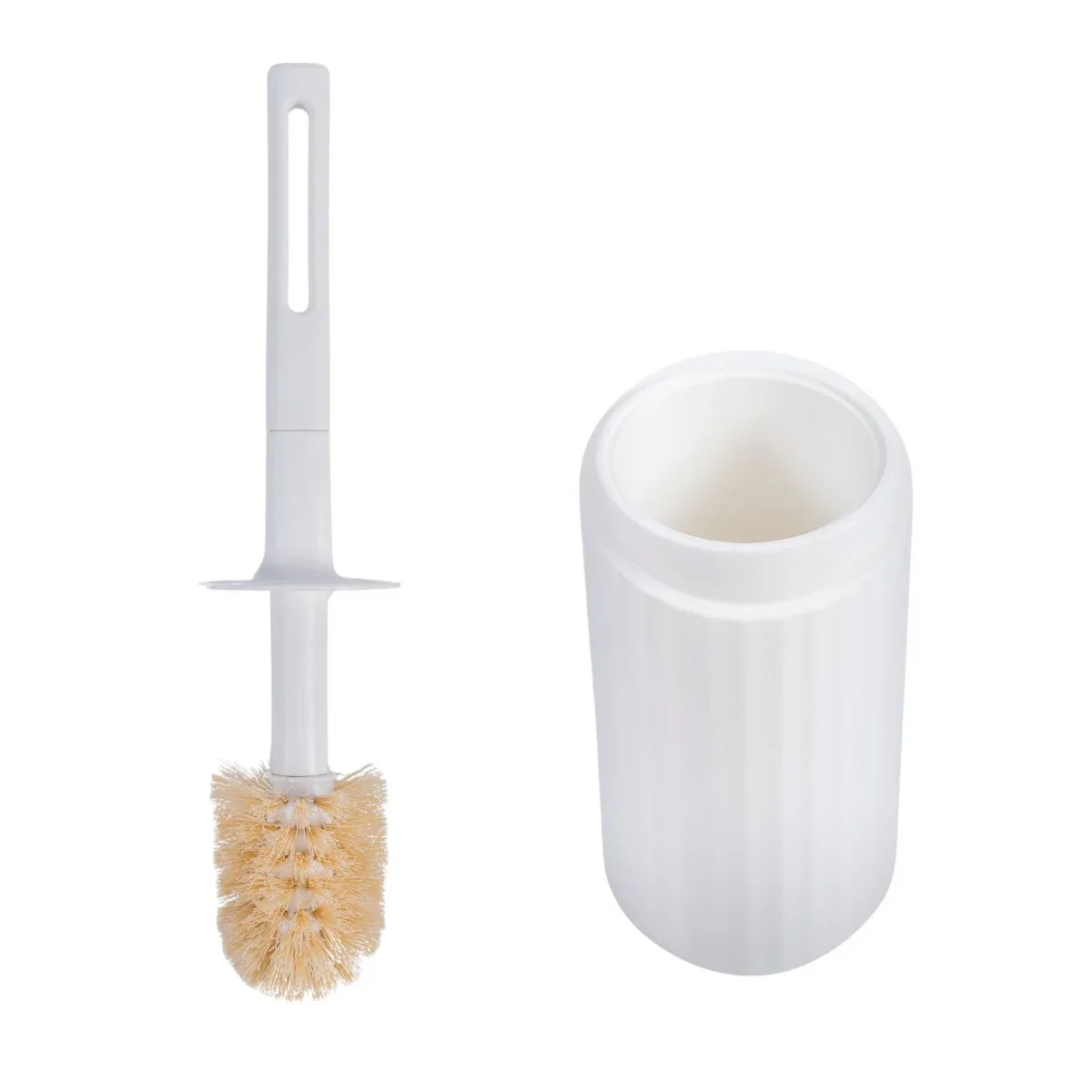 Set perie toaleta cu suport, Naimeed D5313, 40x11cm, Alb