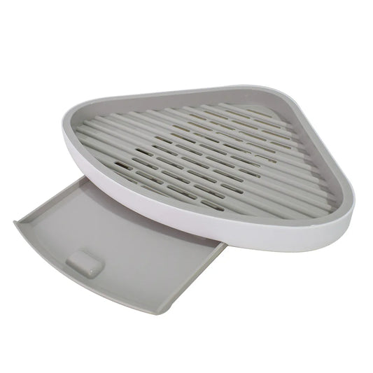 Etajera baie, sistem scurgere apa, Naimeed D5322, Alb, 32x24x6cm