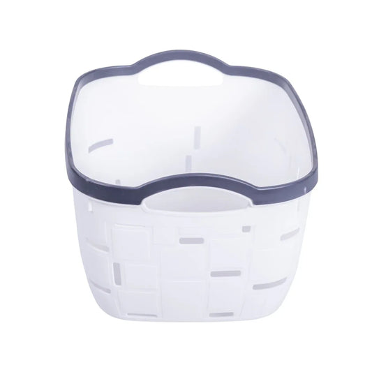 Set 3 cosuri depozitare, Naimeed D5341, D5342, D5343, plastic, 34x27x20 cm, 30x23x16 cm, 26x19x14 cm, Alb