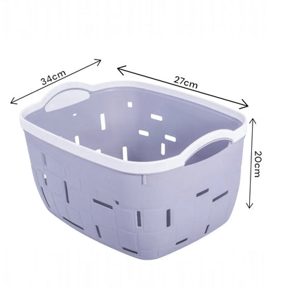 Set 3 cosuri depozitare, Naimeed D5341, D5342, D5343, plastic, 34x27x20 cm, 30x23x16 cm, 26x19x14 cm, Gri