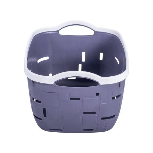 Set 3 cosuri depozitare, Naimeed D5341, D5342, D5343, plastic, 34x27x20 cm, 30x23x16 cm, 26x19x14 cm, Gri inchis