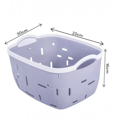 Set 3 cosuri depozitare, Naimeed D5341, D5342, D5343, plastic, 34x27x20 cm, 30x23x16 cm, 26x19x14 cm, Gri