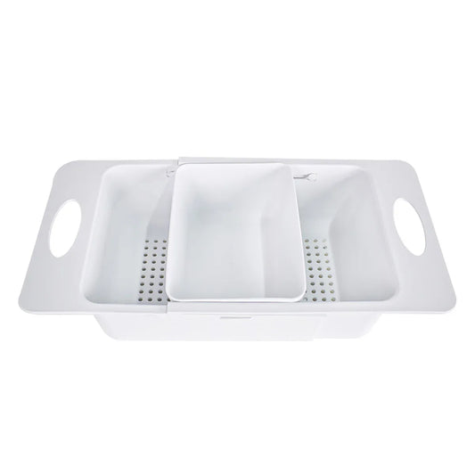 Strecuratoare extensibila pentru chiuveta, Naimeed D5347, bol detasabil, Alb, 38x20x9cm