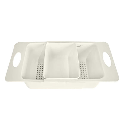 Strecuratoare extensibila pentru chiuveta, Naimeed D5347, bol detasabil, Crem, 38x20x9cm