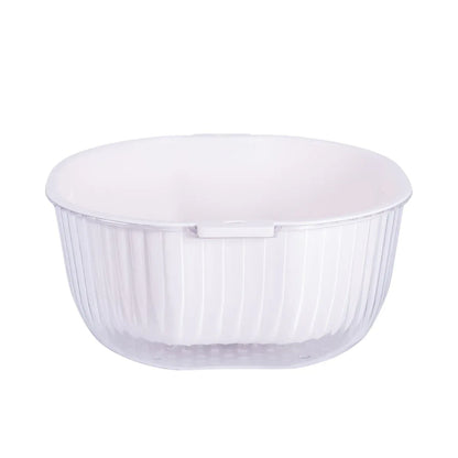 Set strecuratoare cu bol detasabil, Naimeed D5348, plastic, 31x27X12cm, Alb