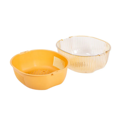Set strecuratoare cu bol detasabil, Naimeed D5348, plastic, 31x27X12cm, Galben
