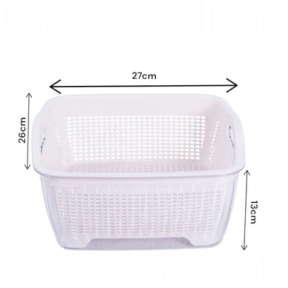 Set strecuratoare cu bol detasabil, Naimeed D5349, plastic, 27x26X13cm, Alb