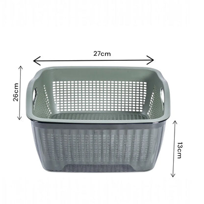 Set strecuratoare cu bol detasabil, Naimeed D5349, plastic, 27x26X13cm, Verde