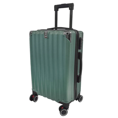Troler voiaj, Naimeed D5388L, 4 roti duble 360 grade, ABS, inchidere cifru, Verde, 50x31x79cm