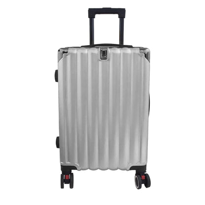Troler voiaj, Naimeed D5389L, 4 roti duble 360 grade, ABS, inchidere cifru, Argintiu, 50x31x79cm