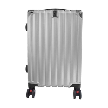 Troler voiaj, Naimeed D5389S, 4 roti duble 360 grade, ABS, inchidere cifru, Argintiu, 38x23x60cm