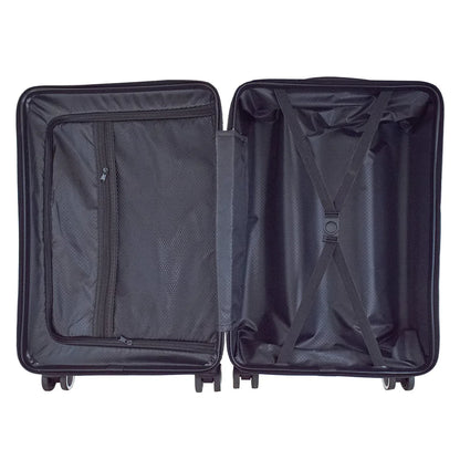 Troler voiaj, Naimeed D5389S, 4 roti duble 360 grade, ABS, inchidere cifru, Argintiu, 38x23x60cm
