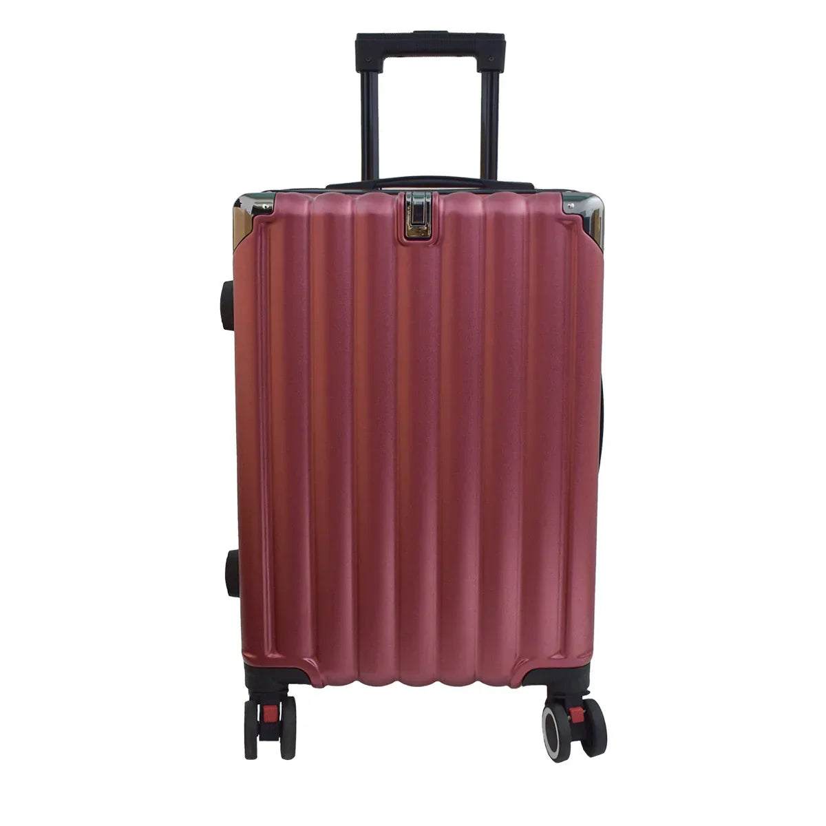 Troler voiaj, Naimeed D5390M, 4 roti duble 360 grade, ABS, inchidere cifru, Rosu, 42x27x68cm