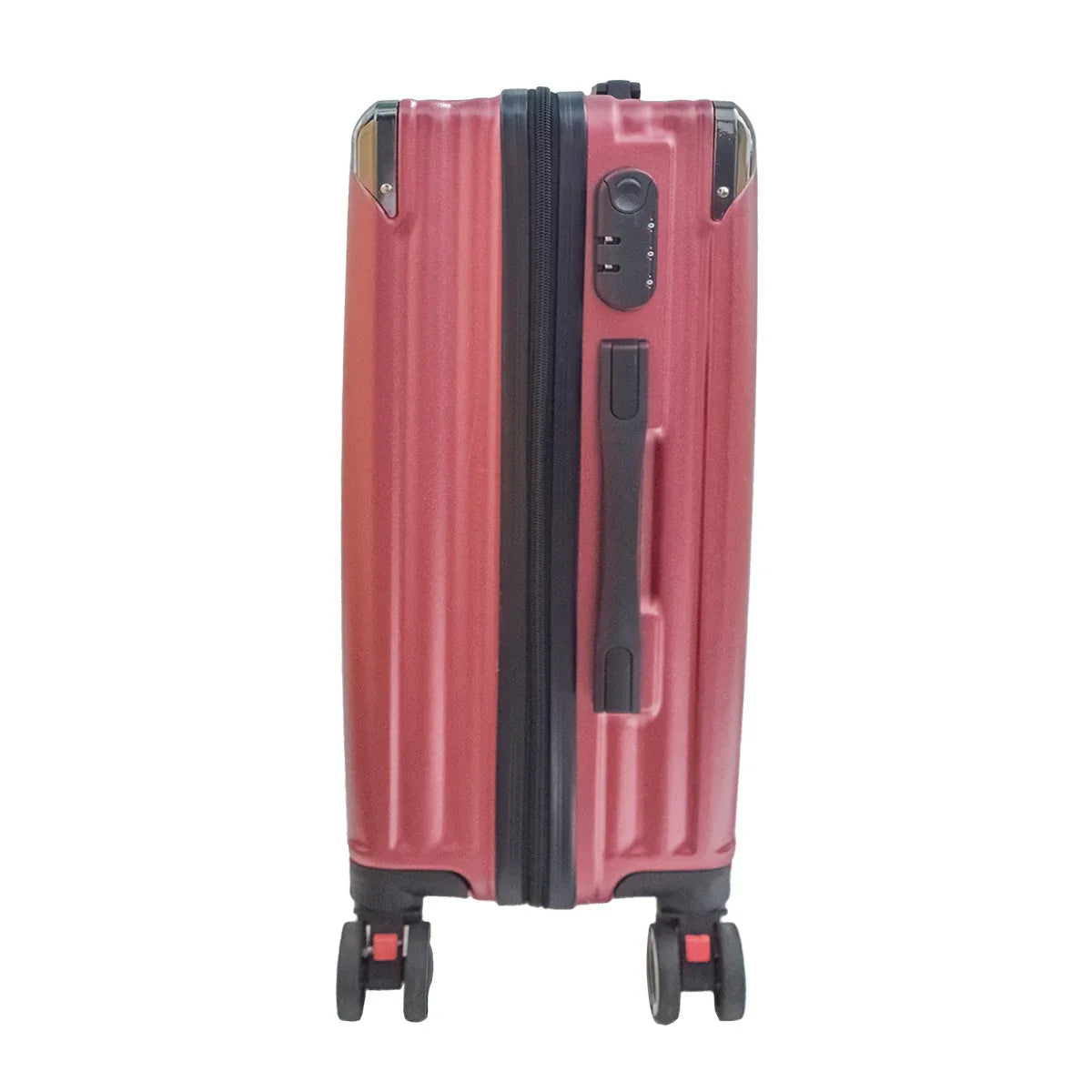 Troler voiaj, Naimeed D5390M, 4 roti duble 360 grade, ABS, inchidere cifru, Rosu, 42x27x68cm