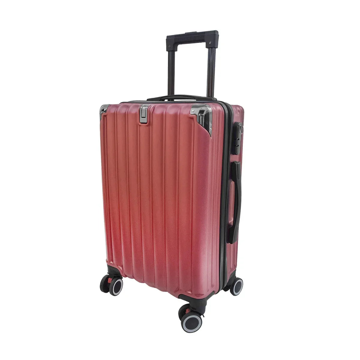 Troler voiaj, Naimeed D5390S, 4 roti duble 360 grade, ABS, inchidere cifru, Rosu, 38x23x60cm
